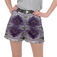 Pattern Abstract Horizontal Stretch Ripstop Shorts