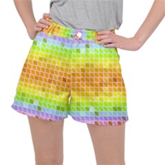 Pattern Geometric Square Art Stretch Ripstop Shorts by Pakrebo