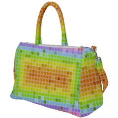 Pattern Geometric Square Art Duffel Travel Bag