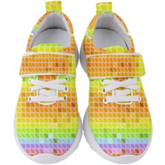 Pattern Geometric Square Art Kids  Velcro Strap Shoes by Pakrebo