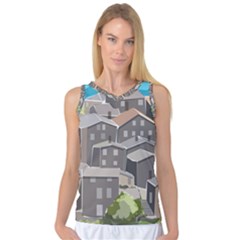 Village Place Portugal Landscape Women s Basketball Tank Top by Pakrebo