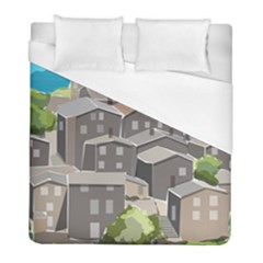 Village Place Portugal Landscape Duvet Cover (full/ Double Size) by Pakrebo