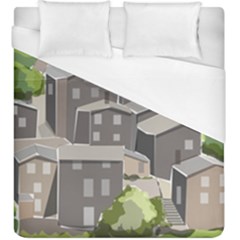 Village Place Portugal Landscape Duvet Cover (king Size) by Pakrebo