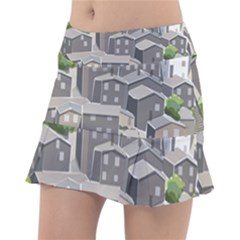 Village Place Portugal Landscape Tennis Skirt by Pakrebo