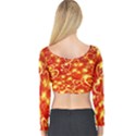 Pattern Valentine Heart Love Long Sleeve Crop Top View2