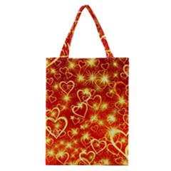 Pattern Valentine Heart Love Classic Tote Bag by Mariart