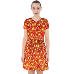 Pattern Valentine Heart Love Adorable In Chiffon Dress by Mariart