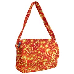 Pattern Valentine Heart Love Courier Bag by Mariart