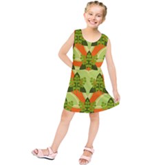 Texture Plant Herbs Herb Green Kids  Tunic Dress by Pakrebo