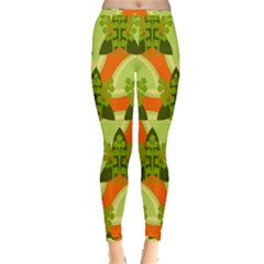 Texture Plant Herbs Herb Green Inside Out Leggings