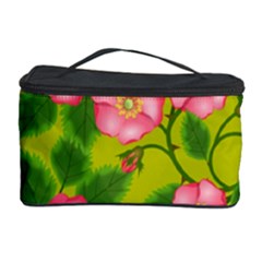 Roses Flowers Pattern Bud Pink Cosmetic Storage by Pakrebo