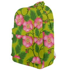 Roses Flowers Pattern Bud Pink Classic Backpack by Pakrebo