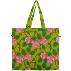 Roses Flowers Pattern Bud Pink Canvas Travel Bag