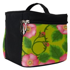 Roses Flowers Pattern Bud Pink Make Up Travel Bag (small)