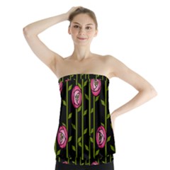 Rose Abstract Rose Garden Strapless Top by Pakrebo