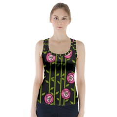 Rose Abstract Rose Garden Racer Back Sports Top by Pakrebo