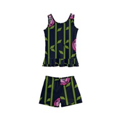 Rose Abstract Rose Garden Kids  Boyleg Swimsuit