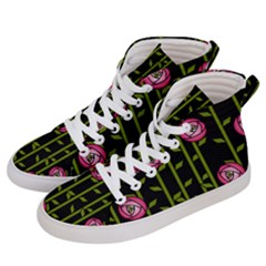 Rose Abstract Rose Garden Men s Hi-top Skate Sneakers