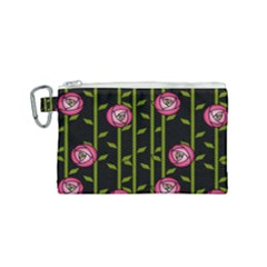 Rose Abstract Rose Garden Canvas Cosmetic Bag (small)