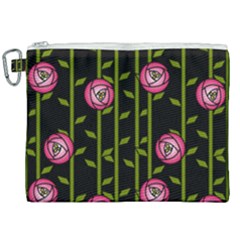 Rose Abstract Rose Garden Canvas Cosmetic Bag (xxl)