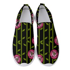 Rose Abstract Rose Garden Women s Slip On Sneakers