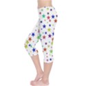 Star Random Background Scattered Capri Leggings  View3