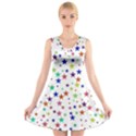 Star Random Background Scattered V-Neck Sleeveless Dress View1