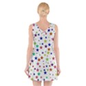 Star Random Background Scattered V-Neck Sleeveless Dress View2