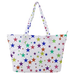 Star Random Background Scattered Full Print Shoulder Bag by Pakrebo