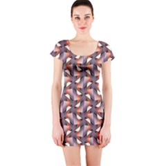 Pattern Abstract Fabric Wallpaper Short Sleeve Bodycon Dress by Pakrebo