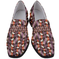 Pattern Abstract Fabric Wallpaper Women s Chunky Heel Loafers