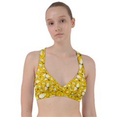 Pattern Background Corn Kernels Sweetheart Sports Bra by Pakrebo