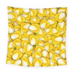 Pattern Background Corn Kernels Square Tapestry (large) by Pakrebo