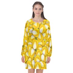 Pattern Background Corn Kernels Long Sleeve Chiffon Shift Dress  by Pakrebo