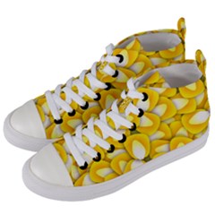 Pattern Background Corn Kernels Women s Mid-top Canvas Sneakers