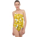 Pattern Background Corn Kernels Classic One Shoulder Swimsuit View1