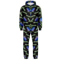 Pattern Thistle Structure Texture Hooded Jumpsuit (men)  by Pakrebo