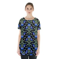 Pattern Thistle Structure Texture Skirt Hem Sports Top by Pakrebo