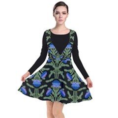 Pattern Thistle Structure Texture Plunge Pinafore Dress