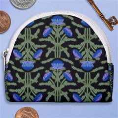 Pattern Thistle Structure Texture Horseshoe Style Canvas Pouch