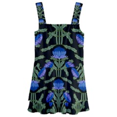 Pattern Thistle Structure Texture Kids  Layered Skirt Swimsuit