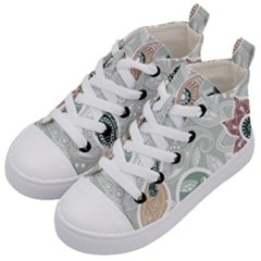 Peisles Pattern Module Design Kids  Mid-top Canvas Sneakers