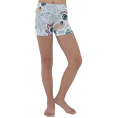 Peisles Pattern Module Design Kids  Lightweight Velour Yoga Shorts