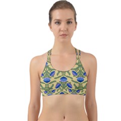 Pattern Thistle Structure Texture Back Web Sports Bra