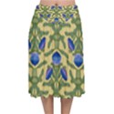 Pattern Thistle Structure Texture Velvet Flared Midi Skirt View1