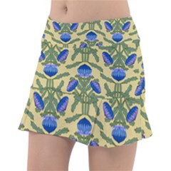 Pattern Thistle Structure Texture Tennis Skirt