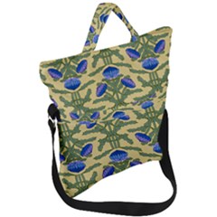 Pattern Thistle Structure Texture Fold Over Handle Tote Bag