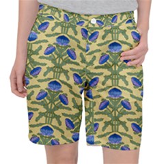 Pattern Thistle Structure Texture Pocket Shorts