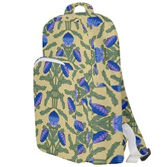 Pattern Thistle Structure Texture Double Compartment Backpack