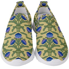 Pattern Thistle Structure Texture Kids  Slip On Sneakers